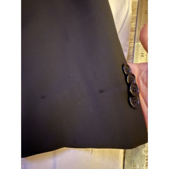 JOHN VARVATOS * U.S.A. Size 40 R Black Solid Wool Peak Lapel Sport Coat - Picture 7 of 10